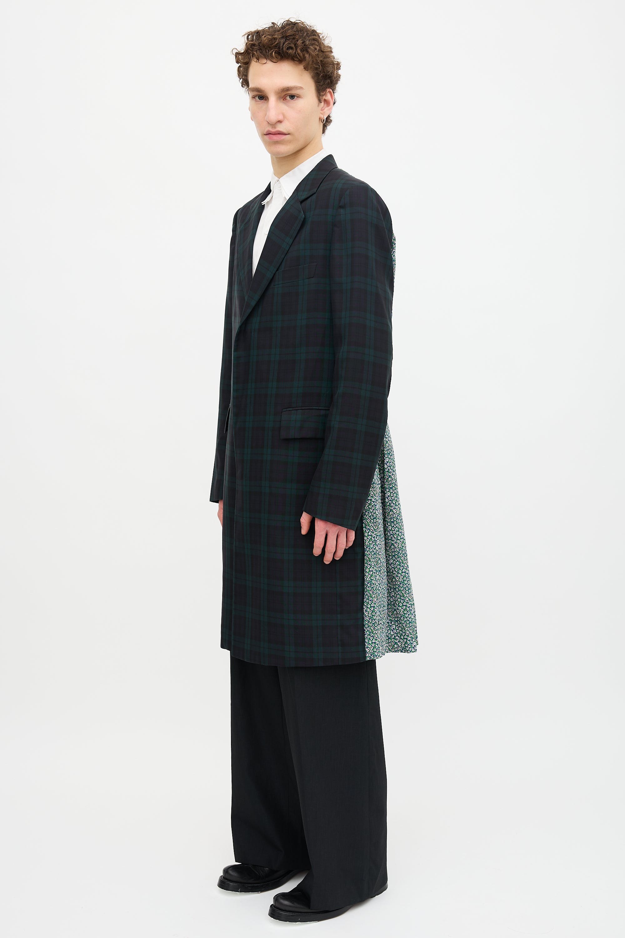 Raf Simons SS 2013 Plaid & Floral Coat