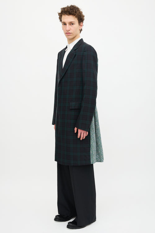 Raf Simons SS 2013 Plaid & Floral Coat