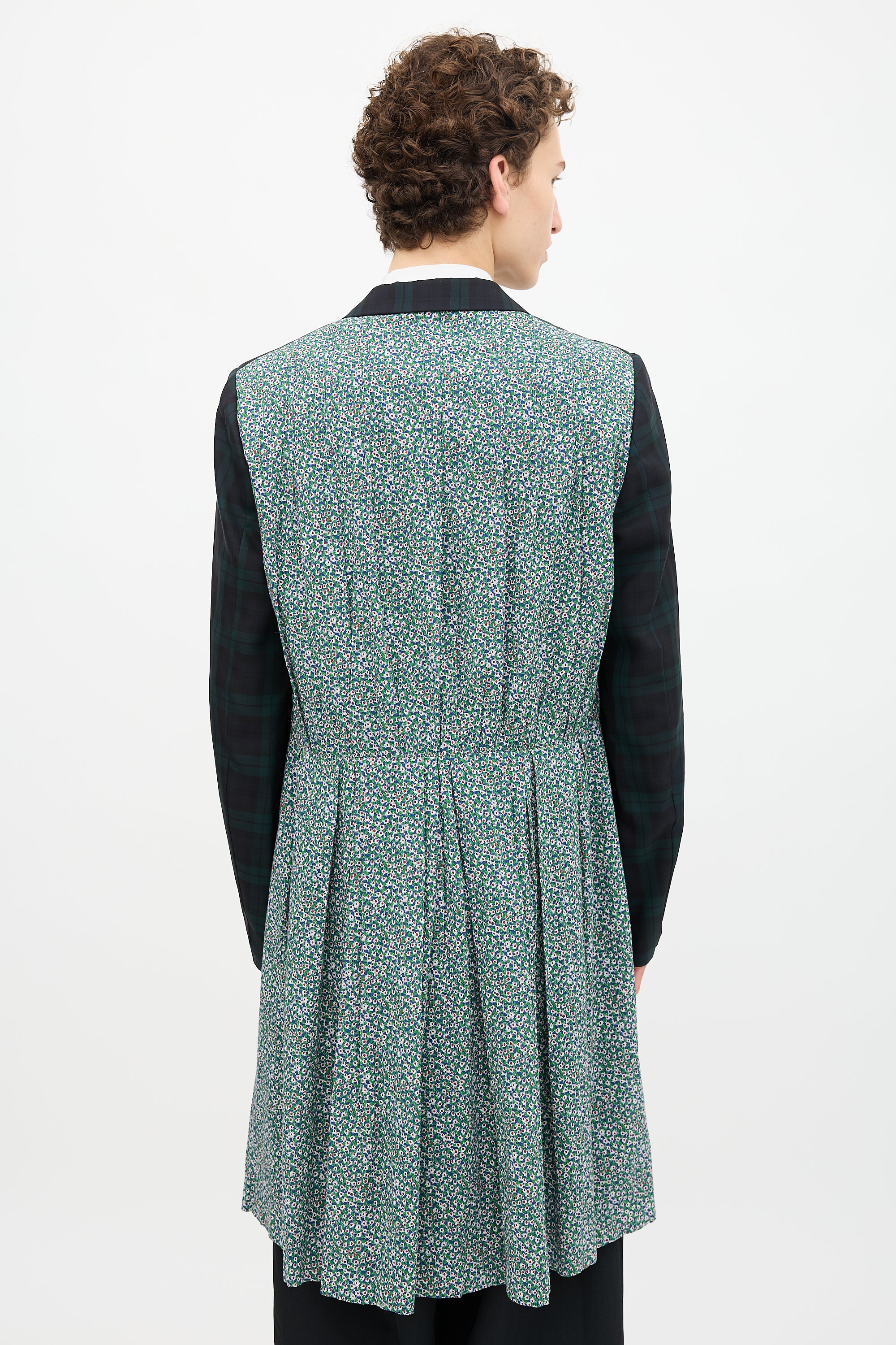 Raf Simons SS 2013 Plaid & Floral Coat