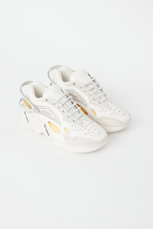 Raf Simons White & Multi Cylon-21 Sneaker