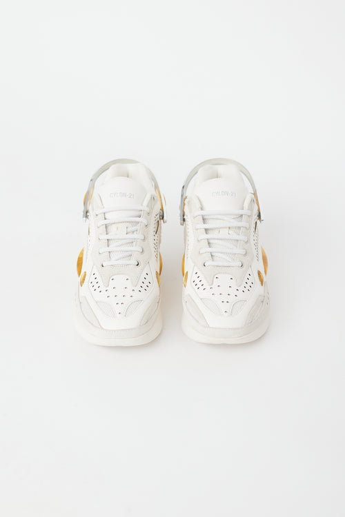 Raf Simons White & Multi Cylon-21 Sneaker
