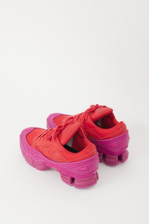 Raf Simons X Adidas Red & Purple Ozweego Sneaker