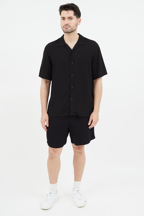 Rag & Bone Black Short Sleeve Shirt