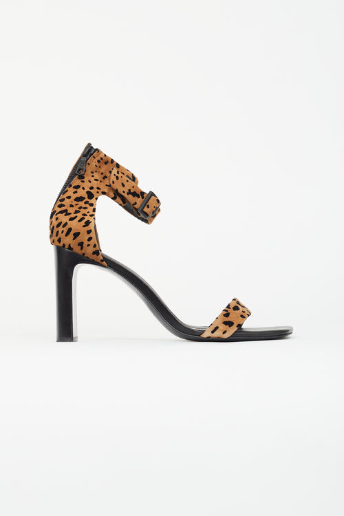 Rag & Bone Brown & Black Print Ellis Heeled Sandal