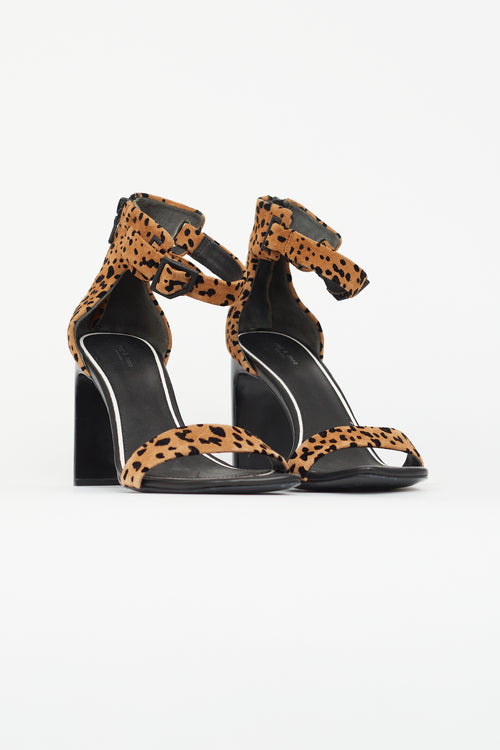 Rag & Bone Brown & Black Print Ellis Heeled Sandal