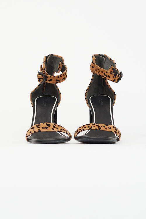 Rag & Bone Brown & Black Print Ellis Heeled Sandal