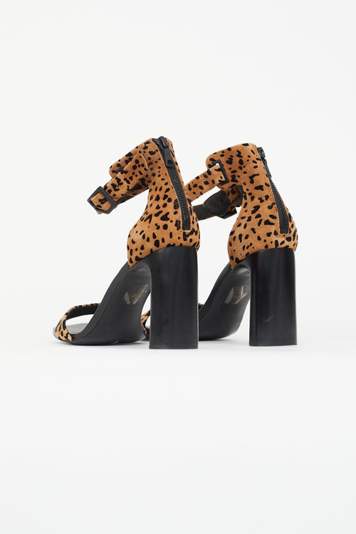 Rag & Bone Brown & Black Print Ellis Heeled Sandal