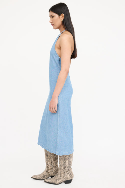Rag & Bone Denim Halter Dress