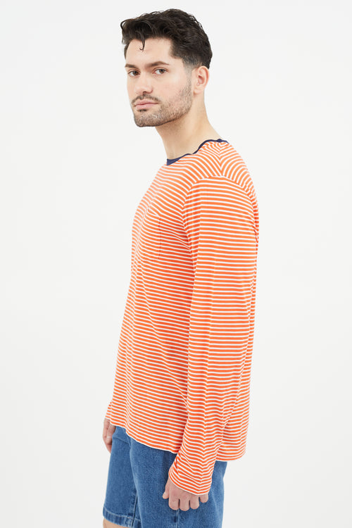 Ralph Lauren Orange & White Striped T-Shirt