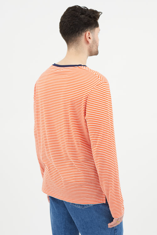 Ralph Lauren Orange & White Striped T-Shirt
