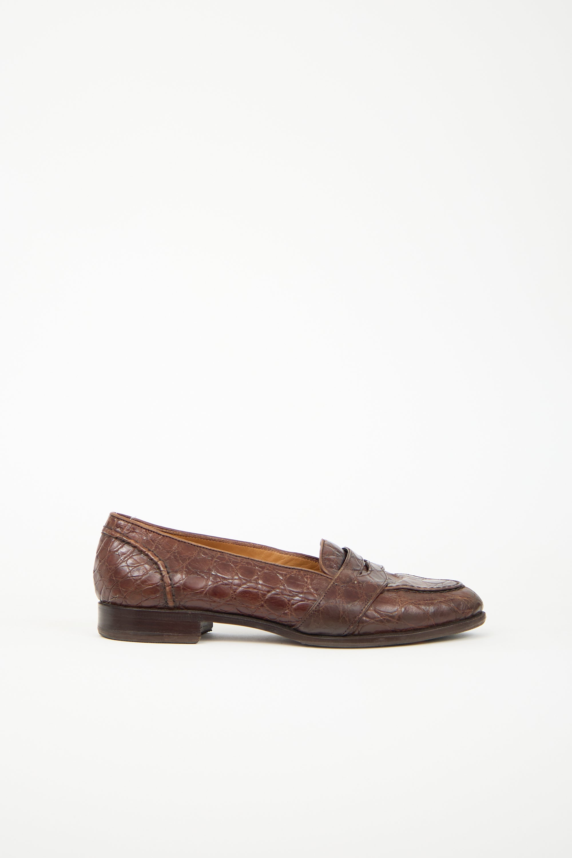 Ralph Lauren Embossed Leather Loafer