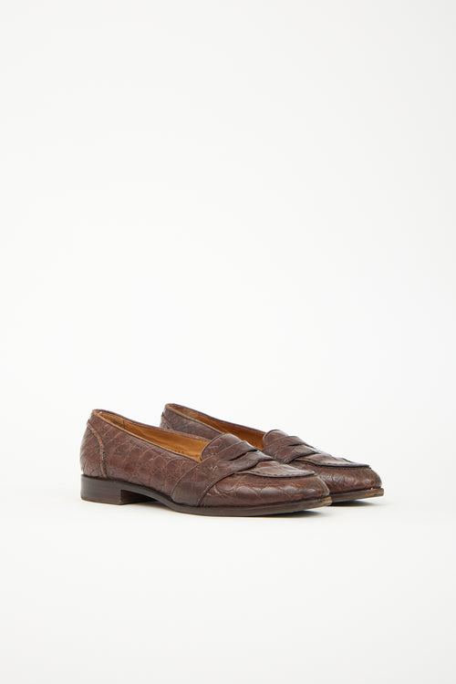 Ralph Lauren Embossed Leather Loafer