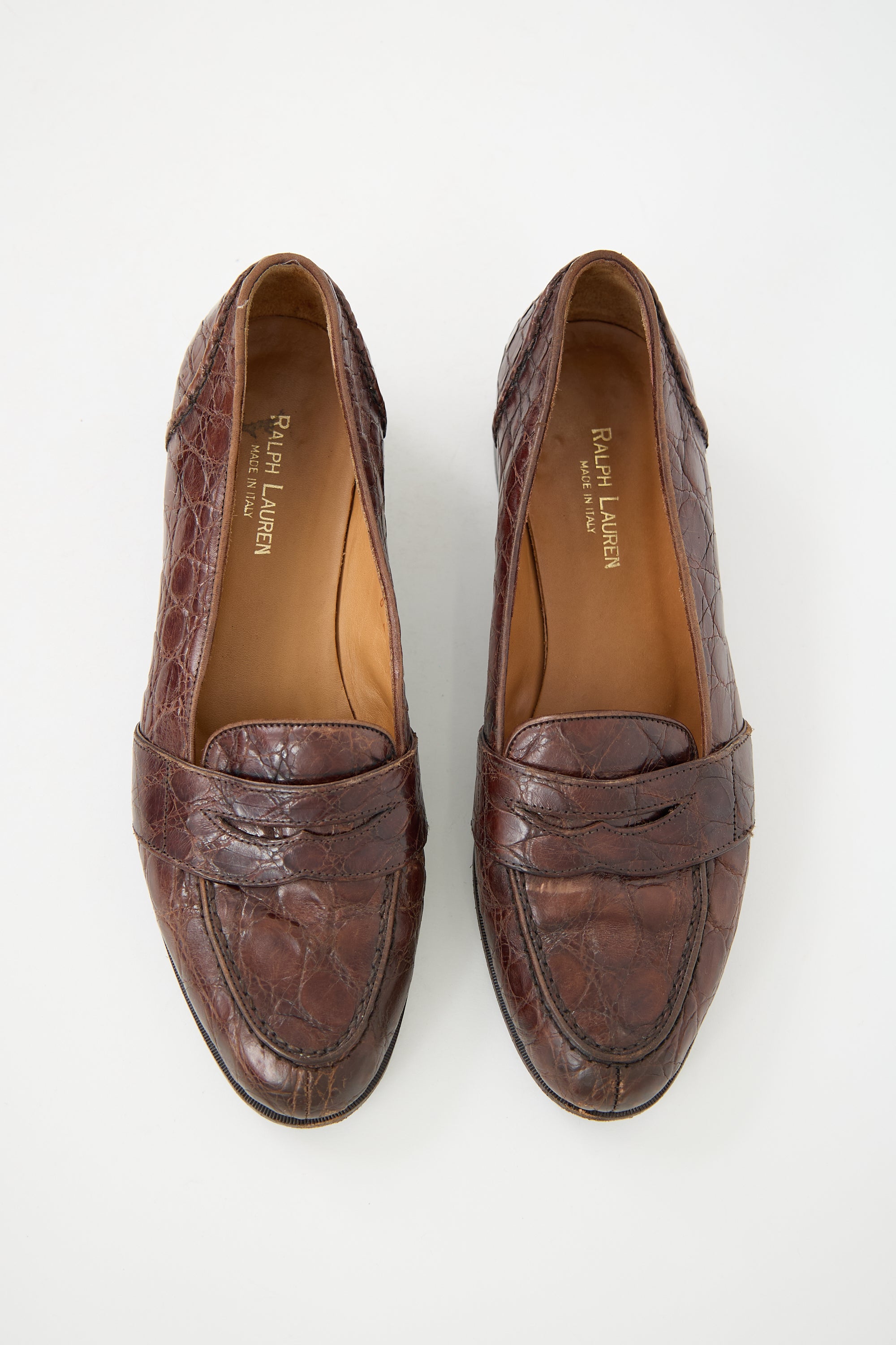 Ralph Lauren Embossed Leather Loafer