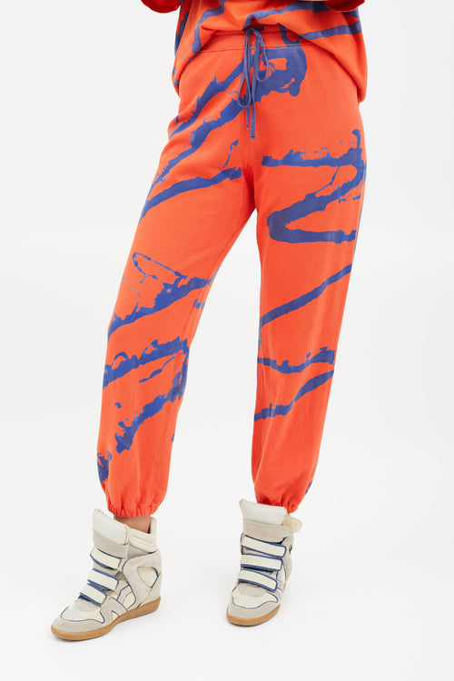 Raquel Allegra Red & Blue Splatter Print Co-Ord Set