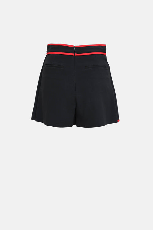 Red Valentino Pleated Wrap Skort
