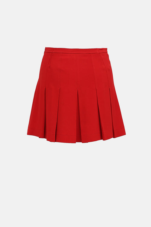 Red Valentino Pleated Midi Skirt