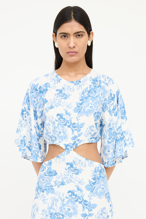 Reformation Floral Cutout Dress