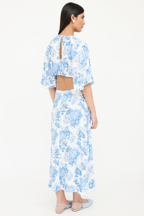 Reformation Floral Cutout Dress