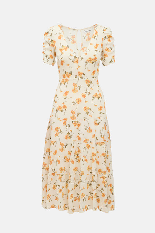 Reformation Crepe Floral Cosa Dress