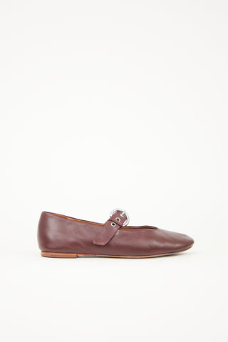 Reformation Leather Bethany Ballet Flat