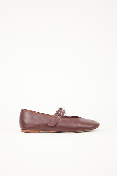 Reformation Leather Bethany Ballet Flat