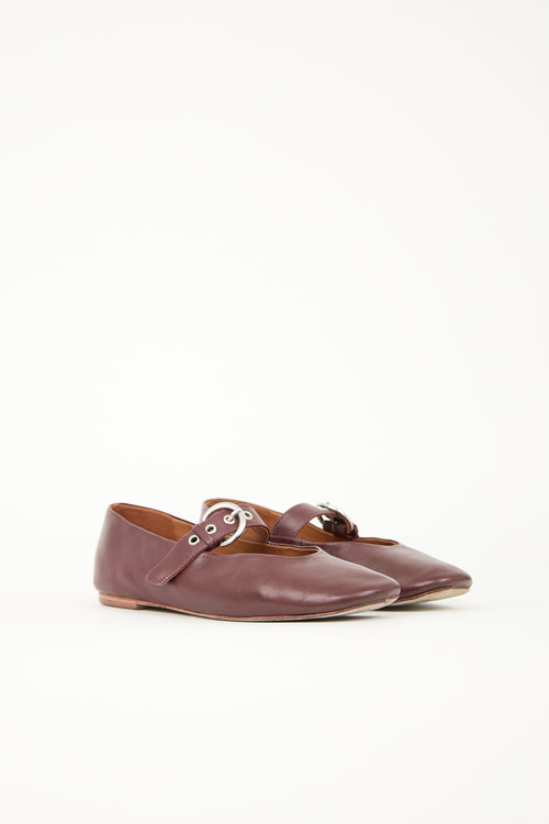 Reformation Leather Bethany Ballet Flat
