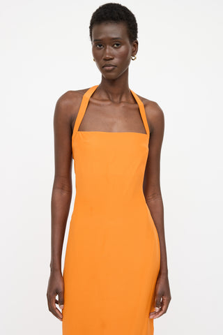 Reformation Silk Halter Dress