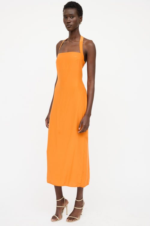 Reformation Silk Halter Dress