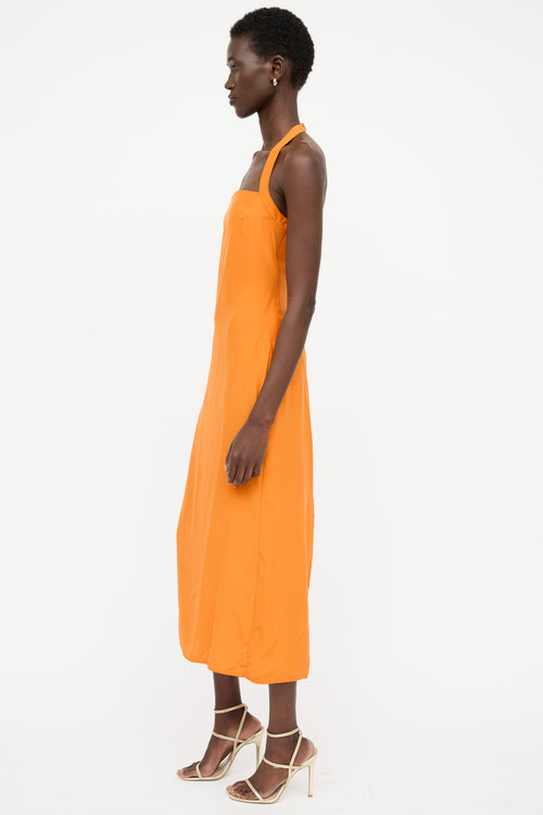 Reformation Silk Halter Dress