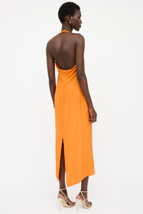 Reformation Silk Halter Dress