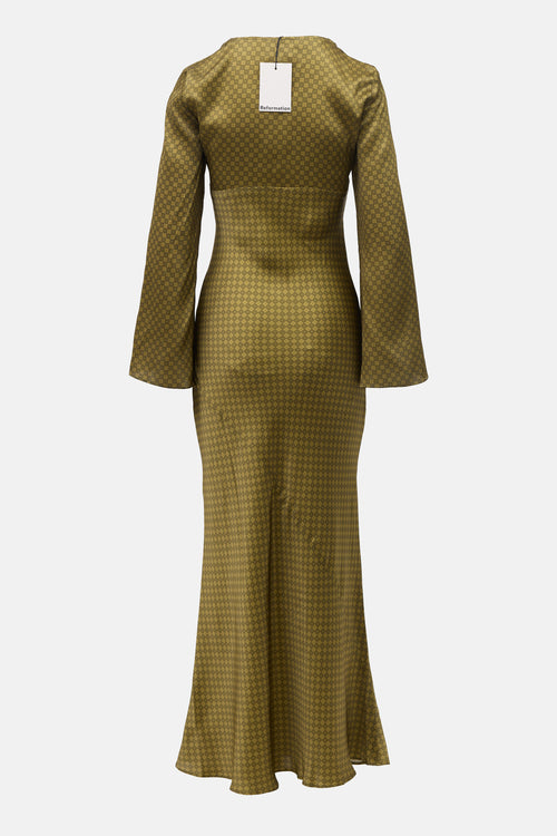 Reformation Silk Vivia Dress