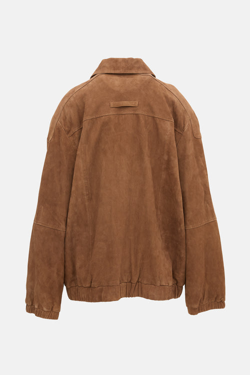 Remain Birger Christensen Suede Relaxed Bomber Jacket
