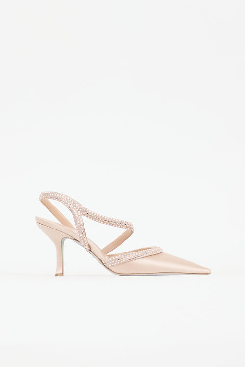 Rene Caovilla Satin lidia Embellished Pump