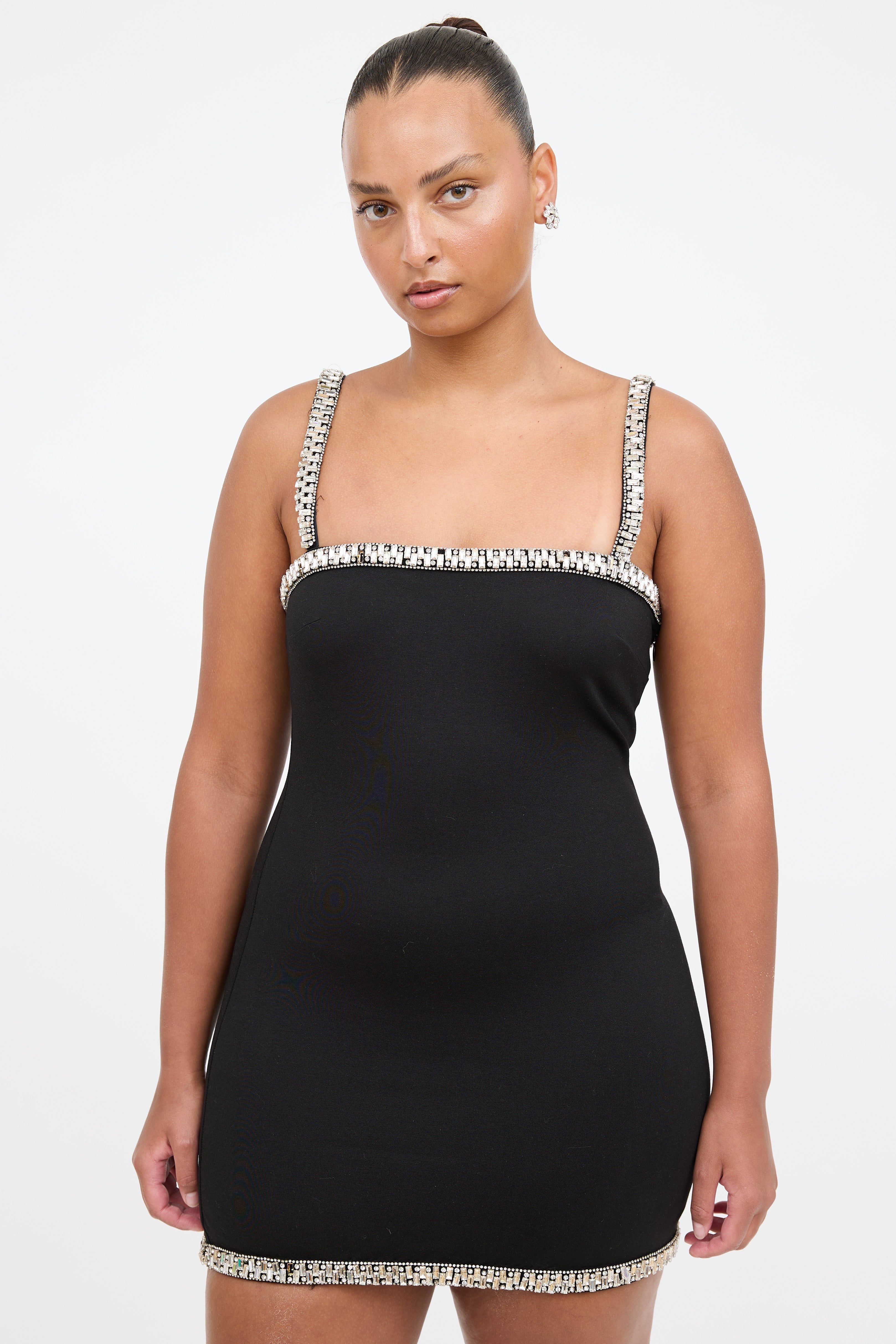 Retrofête Crystal Embellished Mini Dress