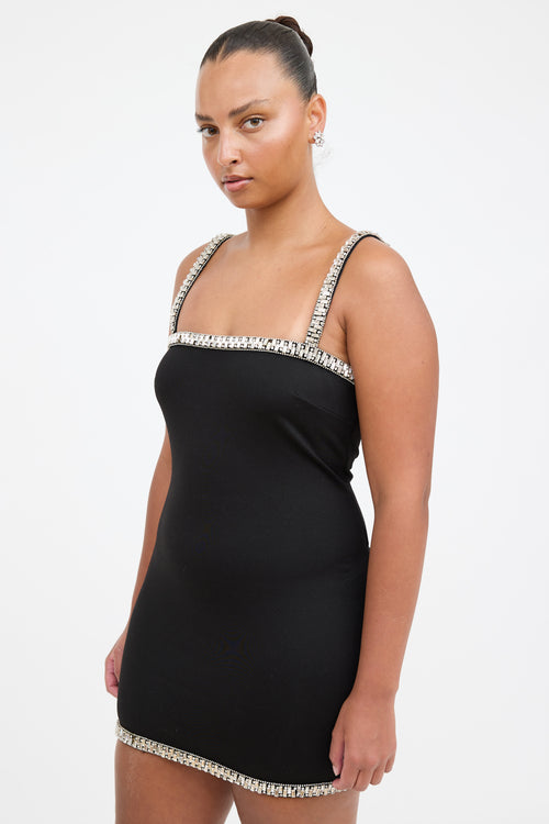 Retrofête Crystal Embellished Mini Dress