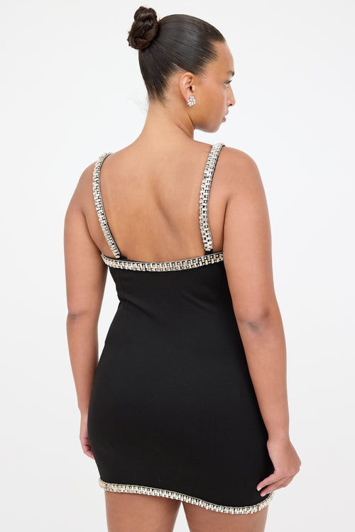 Retrofête Crystal Embellished Mini Dress