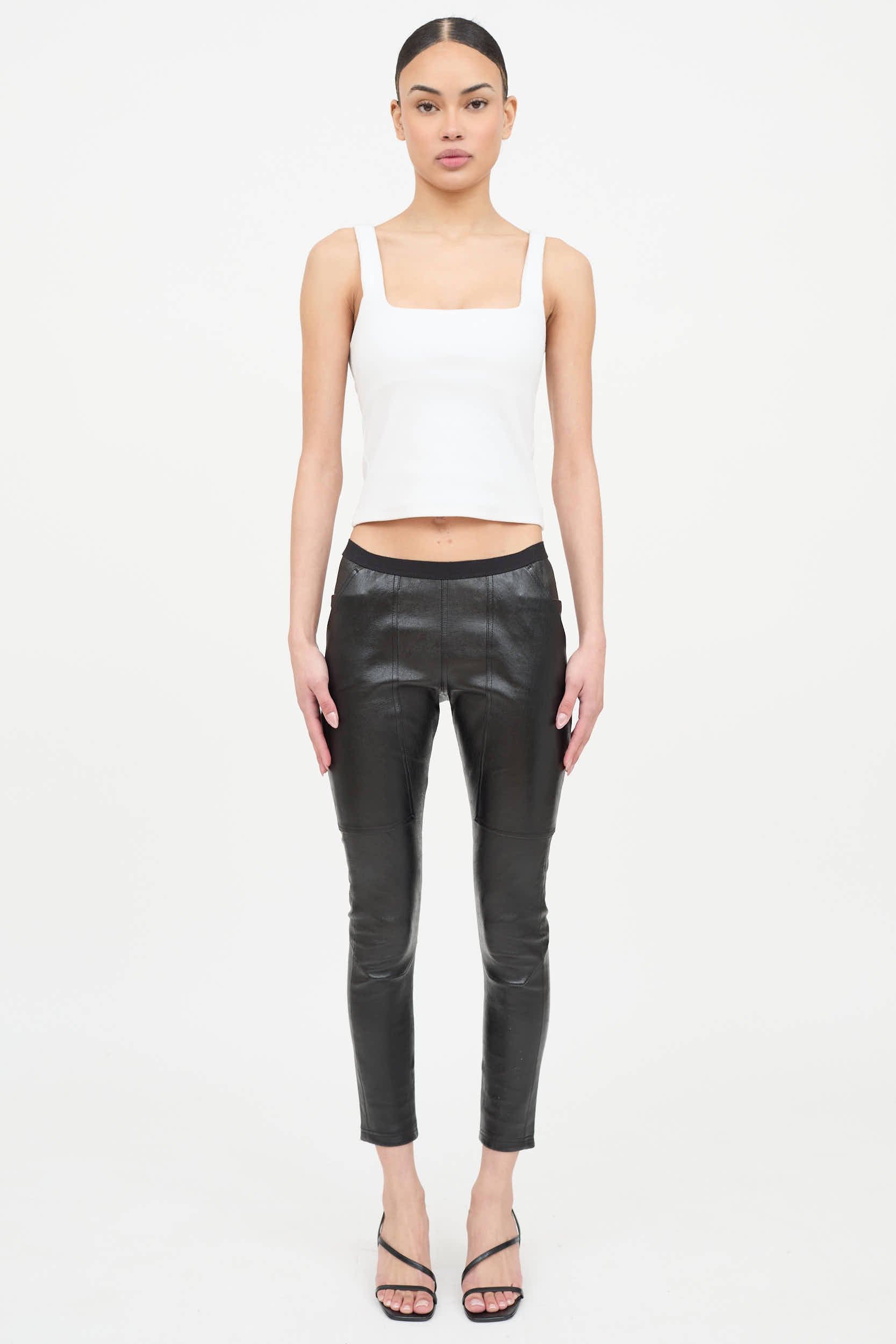 Rick Owens FW19 Leather Larry Leggings