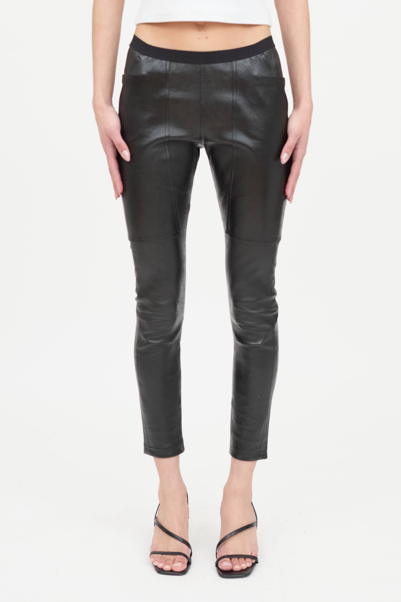 Rick Owens FW19 Leather Larry Leggings