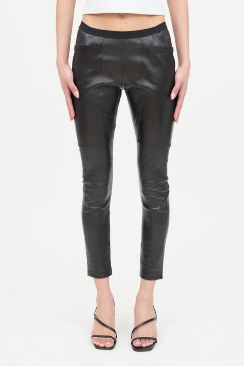 Rick Owens FW19 Leather Larry Leggings