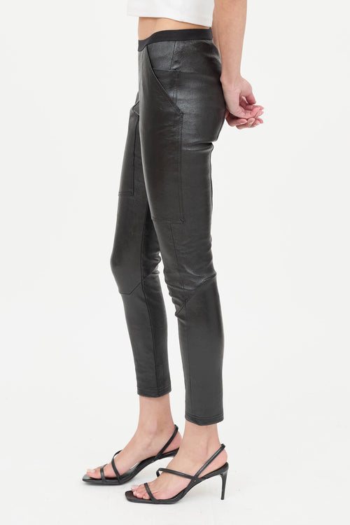 Rick Owens FW19 Leather Larry Leggings