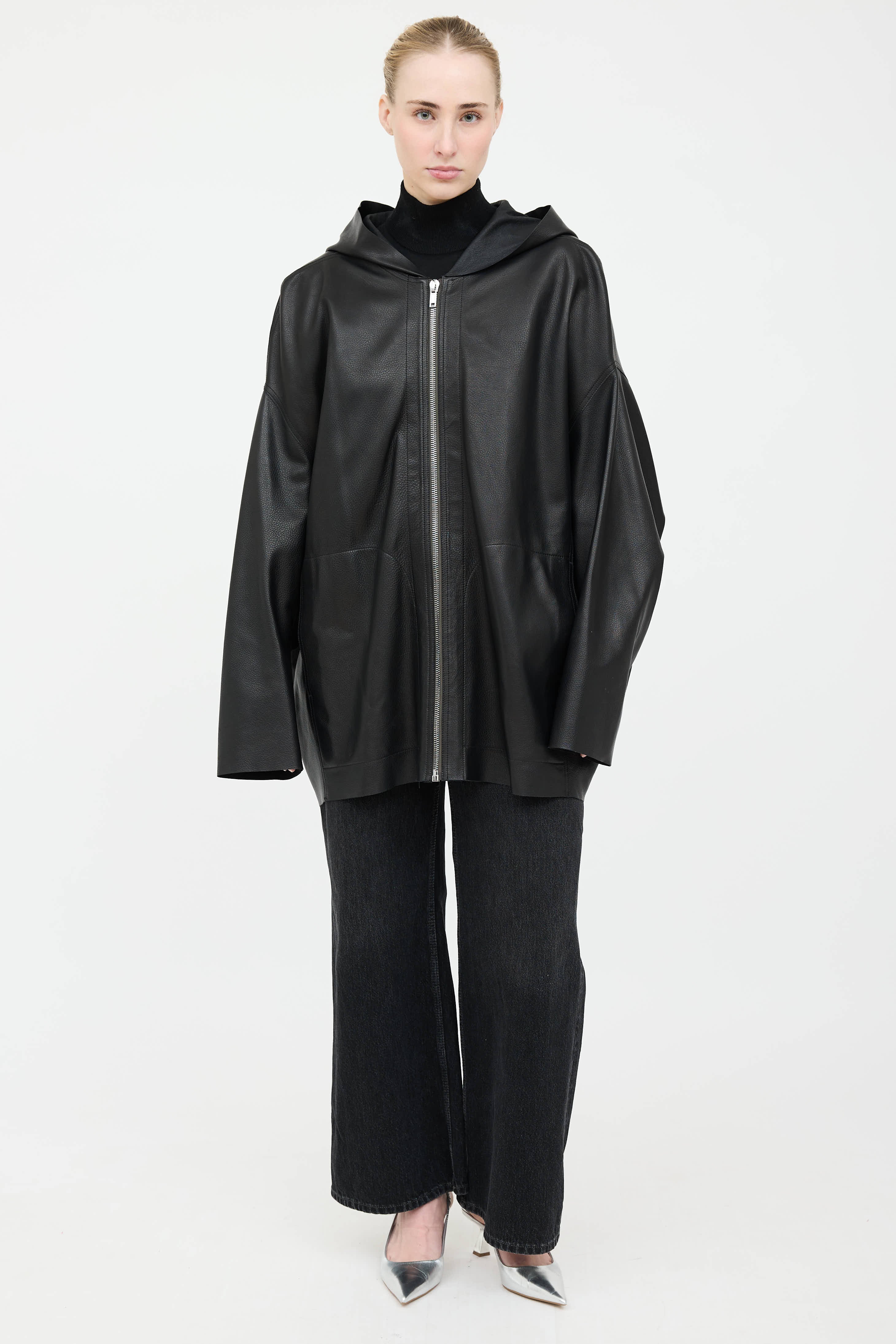 Rick Owens SS22 Leather Fogachine Jacket