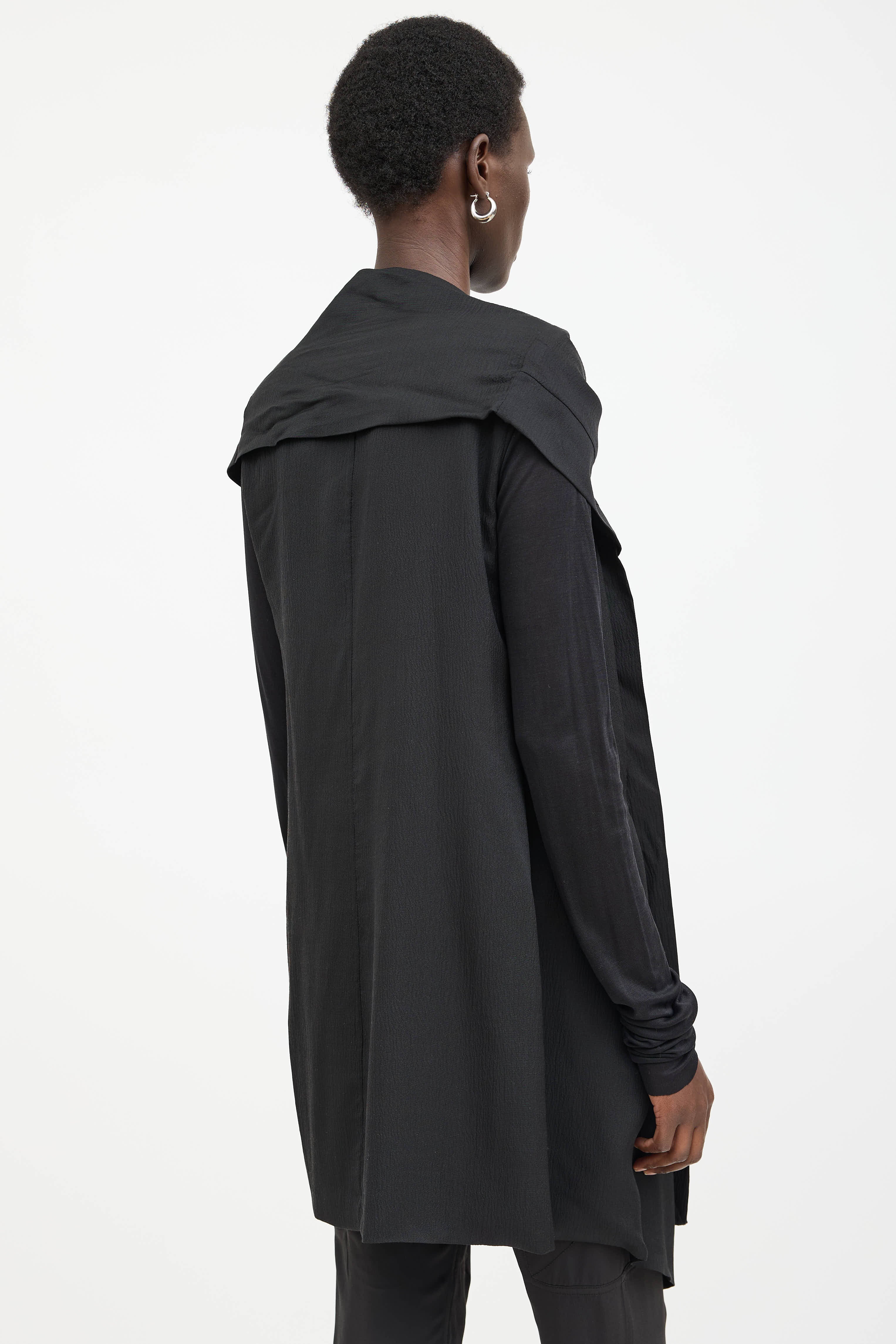 Rick Owens Silk Asymmetrical Jacket