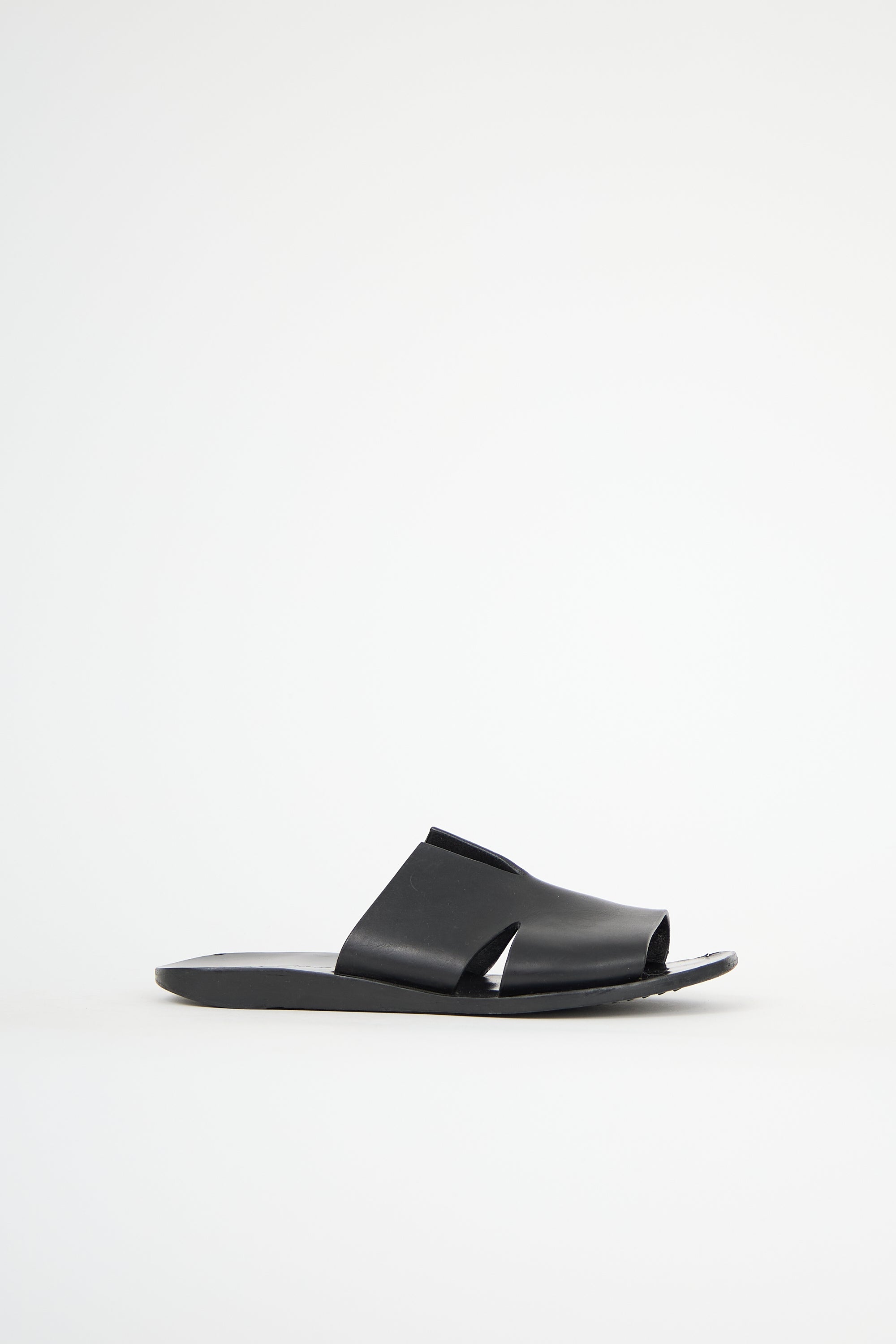 Rick Owens Leather Cut Out Slide