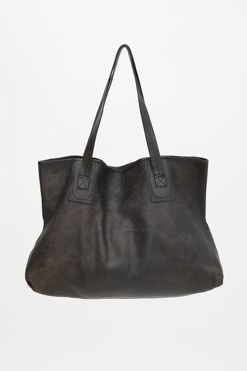 Rick Owens Leather Large Tote Bag