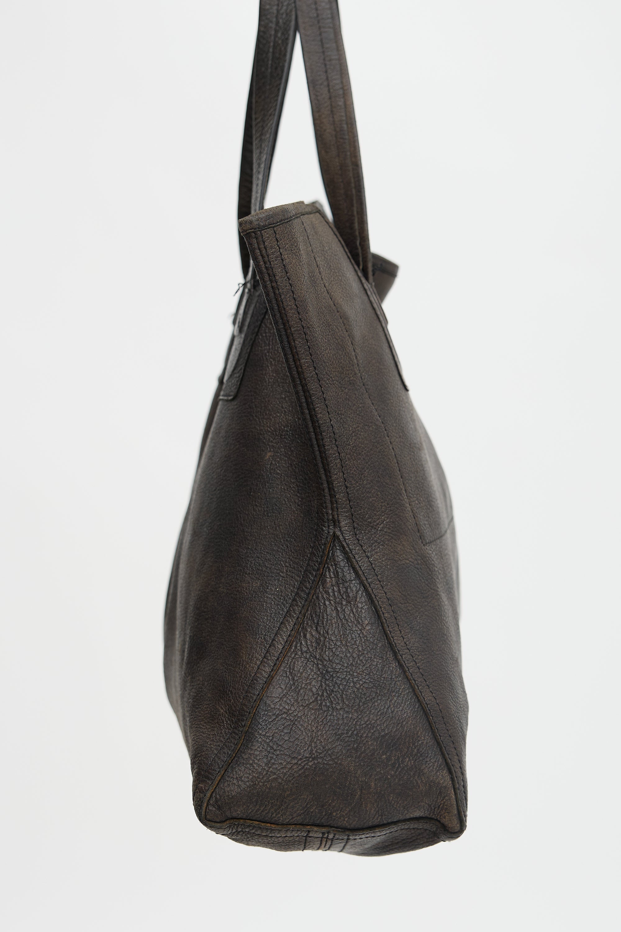 Rick Owens Leather Large Tote Bag
