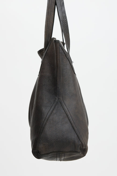Rick Owens Leather Large Tote Bag