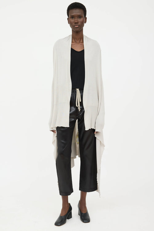 Rick Owens SS21 Ribbed Long Cardigan