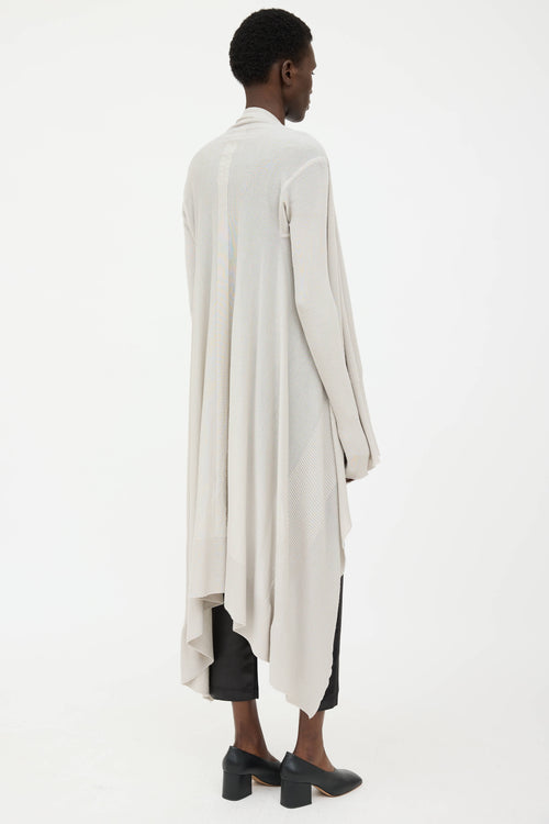Rick Owens SS21 Ribbed Long Cardigan