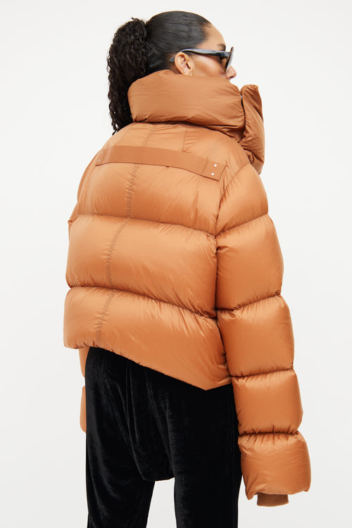 Rick Owens Rust Funnel Neck Jacket