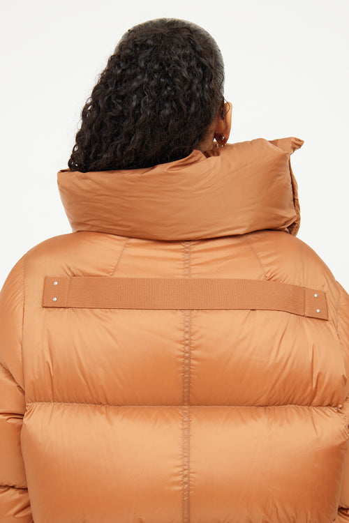 Rick Owens Rust Funnel Neck Jacket